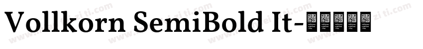 Vollkorn SemiBold It字体转换